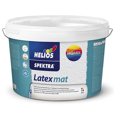 Інтер'єрна латексна фарба Helios Spektra Latex Mat матова 1л HLM-1 фото