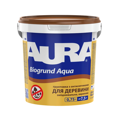 Грунтовка для деревини Aura Biogrund Aqua 0.75л ABA-1 фото