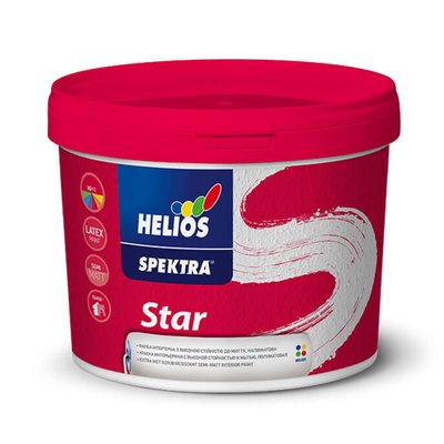 Фарба для стін Helios Spektra Star напівматова 2л HSR-2 фото